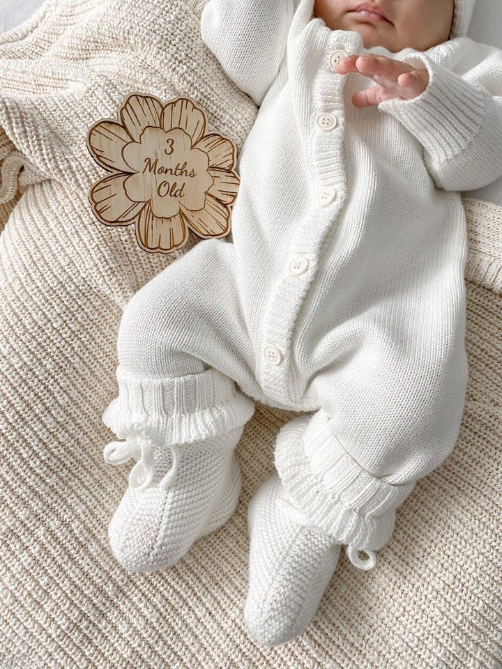 CLASSIC KNIT ROMPER | MILK