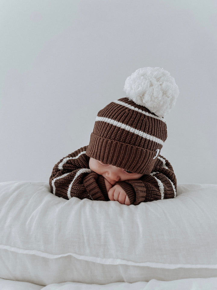 BEANIE | CHOCOLATE STRIPES - Pre-Order June