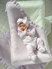 BLANKET LAVENDER FLECK FRILL