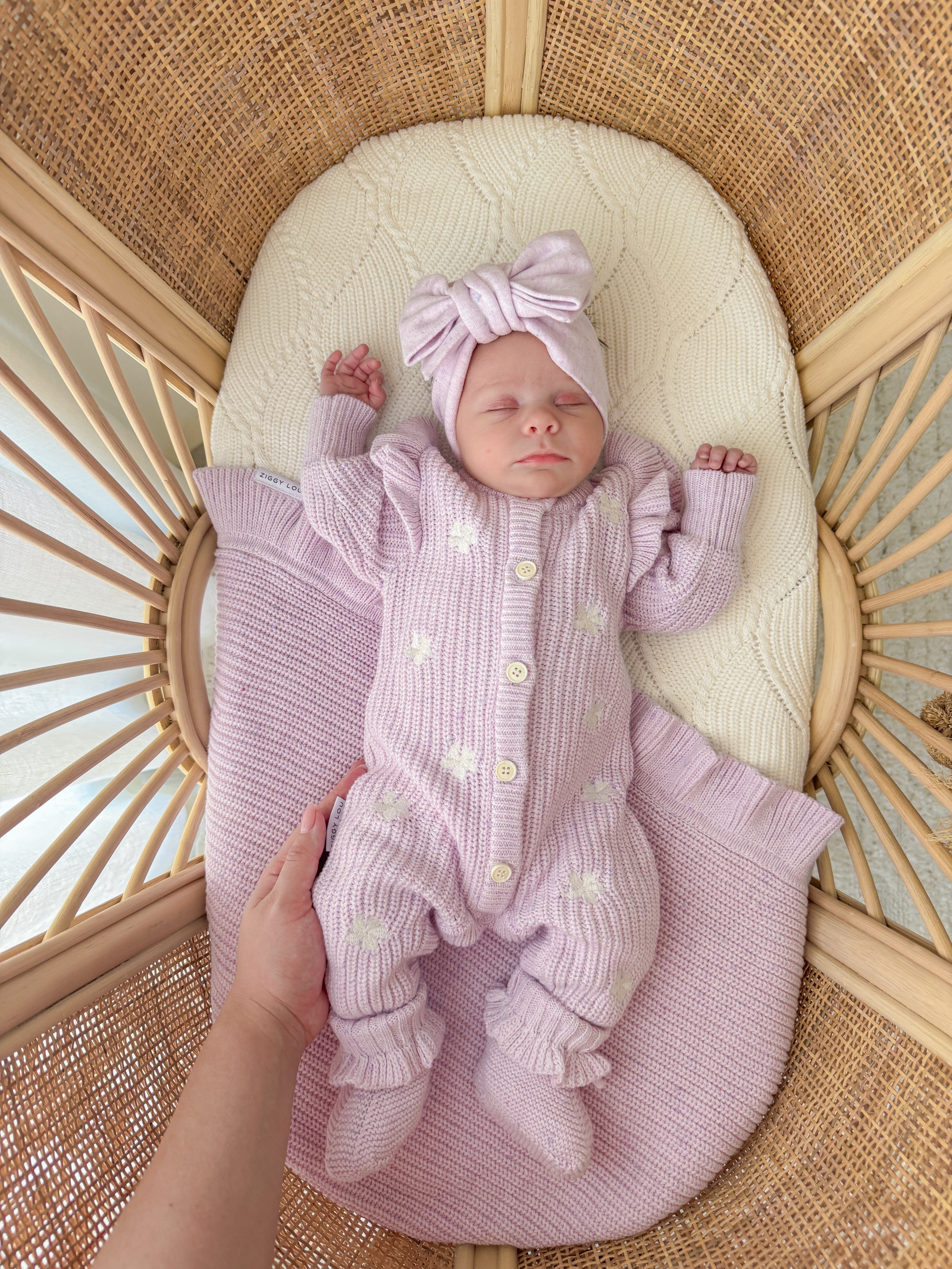 BLANKET LAVENDER FLECK FRILL