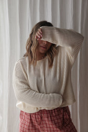 CROPPED PULLOVER | CREAM (WOMEN'S) - LAST CHANCE