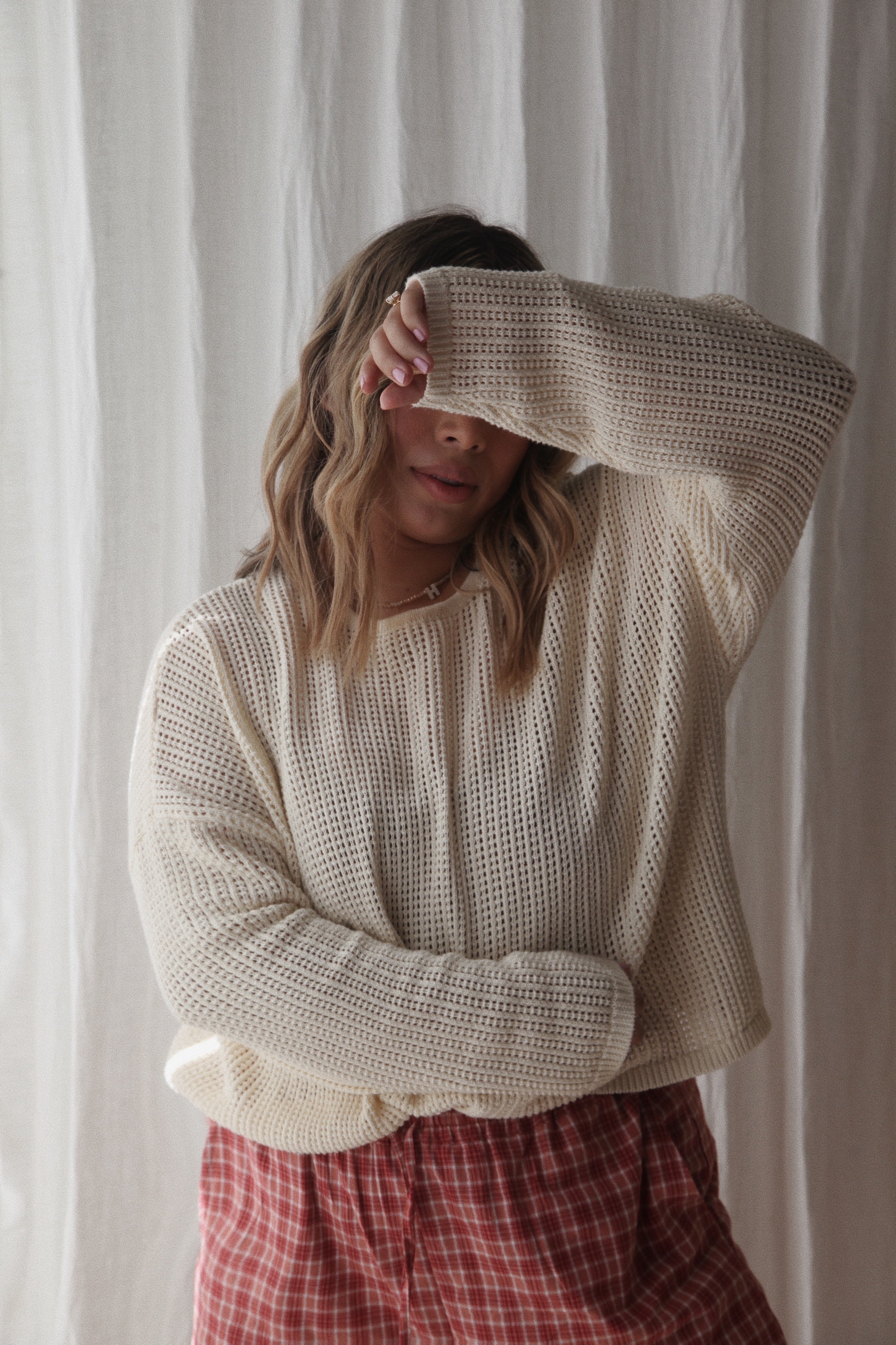 CROPPED PULLOVER | CREAM (WOMEN'S) - LAST CHANCE