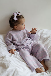 CROPPED PANTS PERI STRIPE