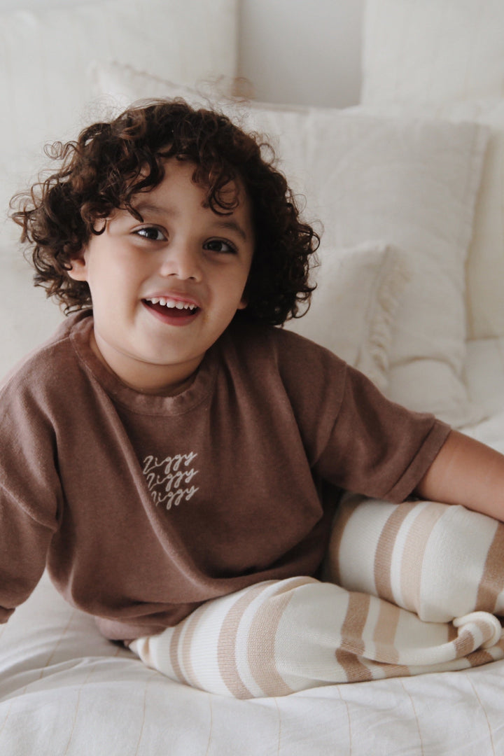 CROPPED PANTS | CLAY STRIPES