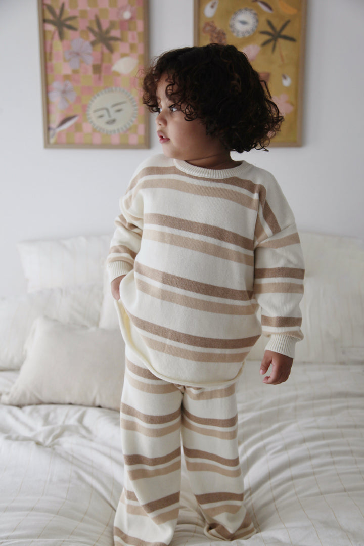 CROPPED PANTS | CLAY STRIPES