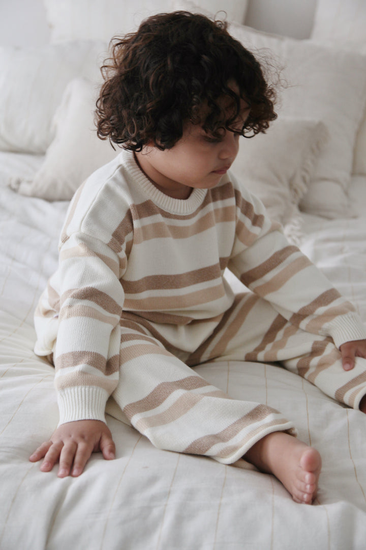 CROPPED PANTS | CLAY STRIPES