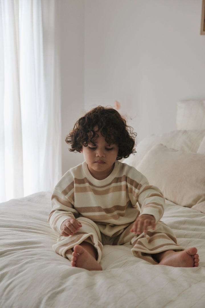 CROPPED PANTS | CLAY STRIPES