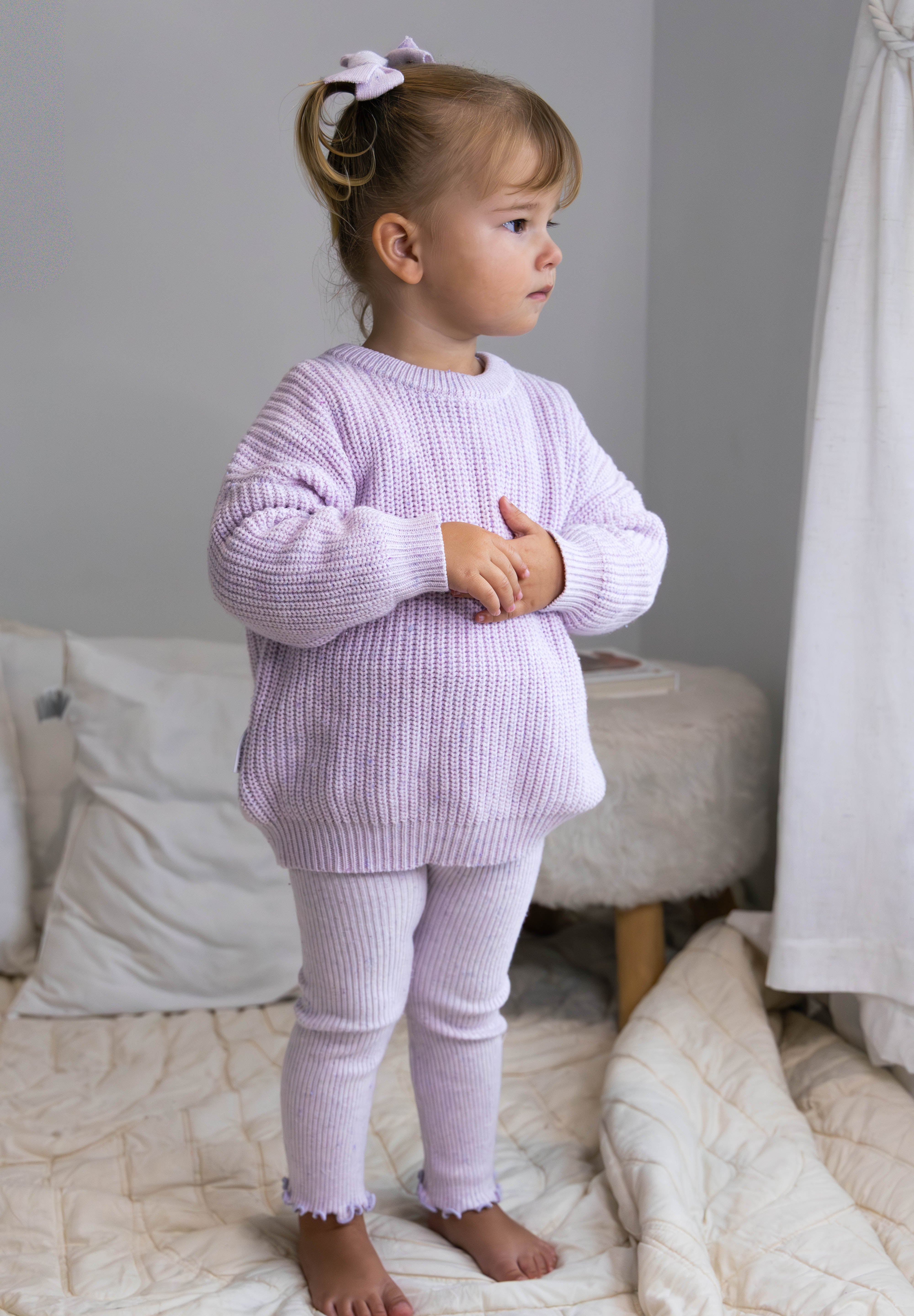 LEGGINGS LAVENDER FLECK