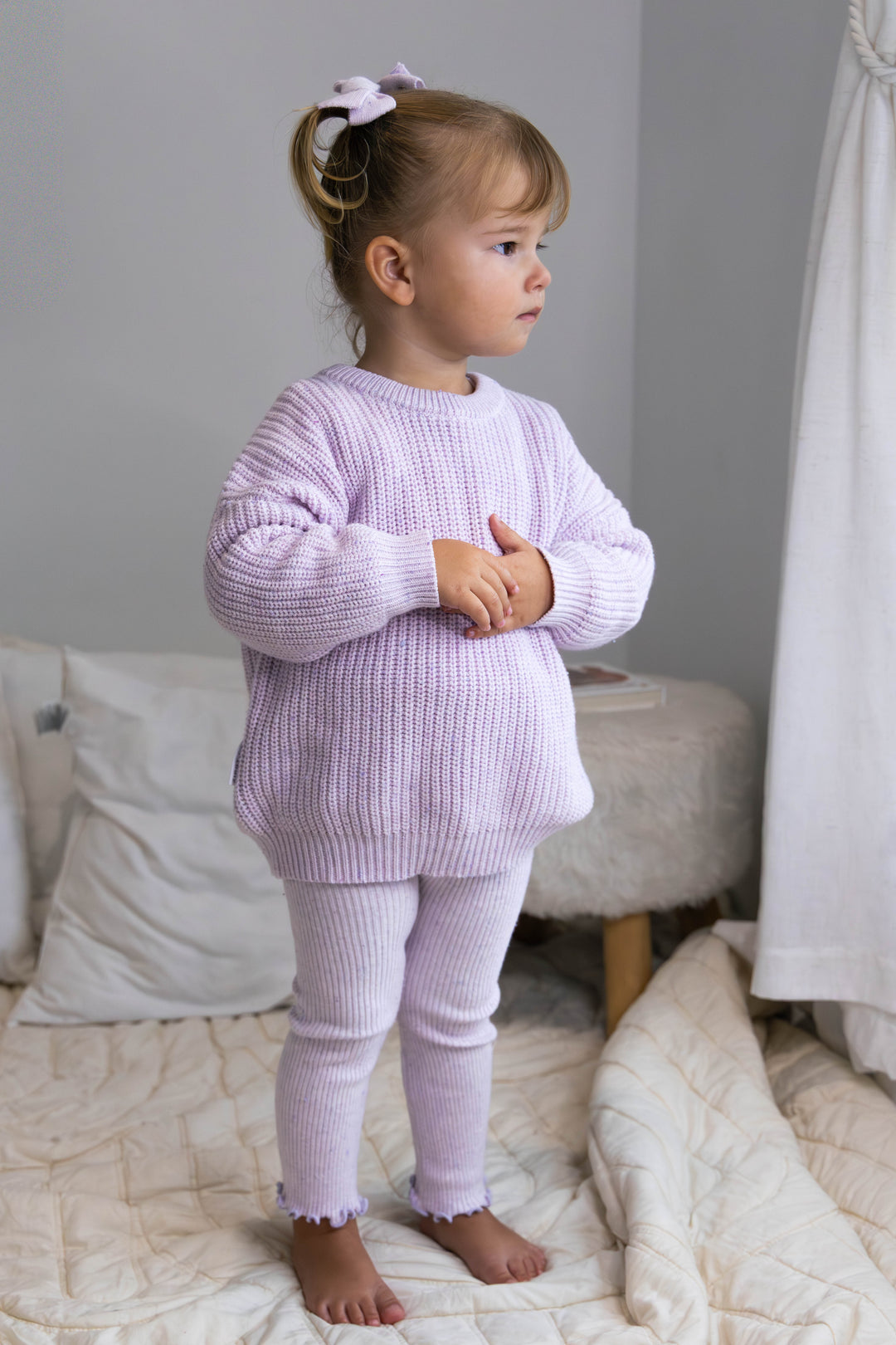 LEGGINGS LAVENDER FLECK