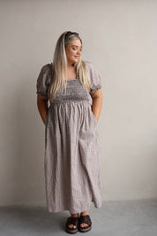 BAILEY DRESS TRUFFLE CHECK