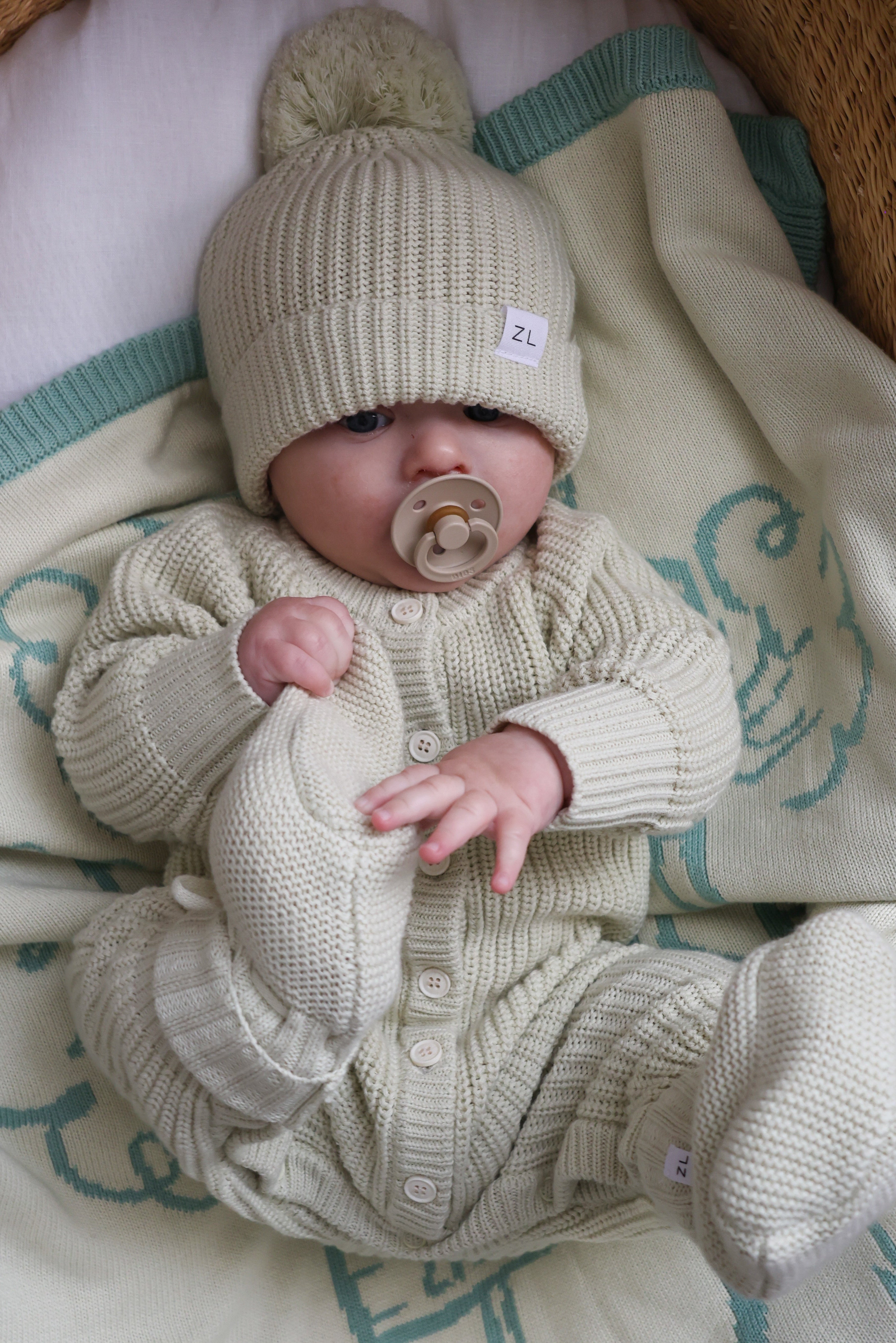 CLASSIC KNIT ROMPER TEA TREE