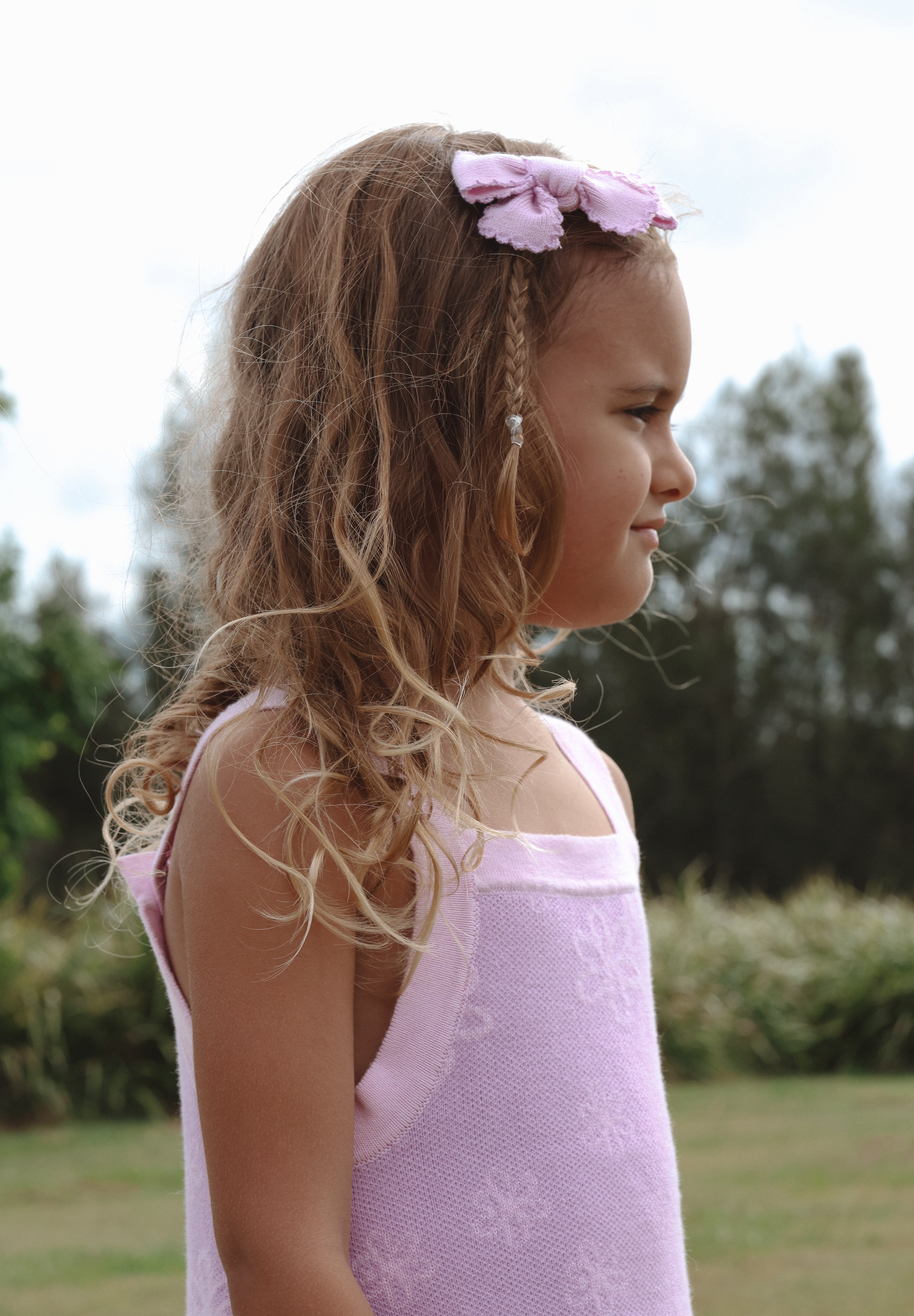 BOWS LILAC LACE