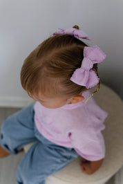 BOWS LILAC LACE