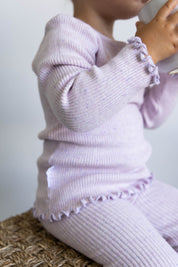 RIBBED TOP LAVENDER FLECK