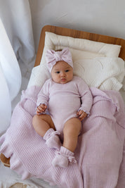 BLANKET LAVENDER FLECK FRILL