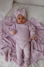 BLANKET LAVENDER FLECK FRILL