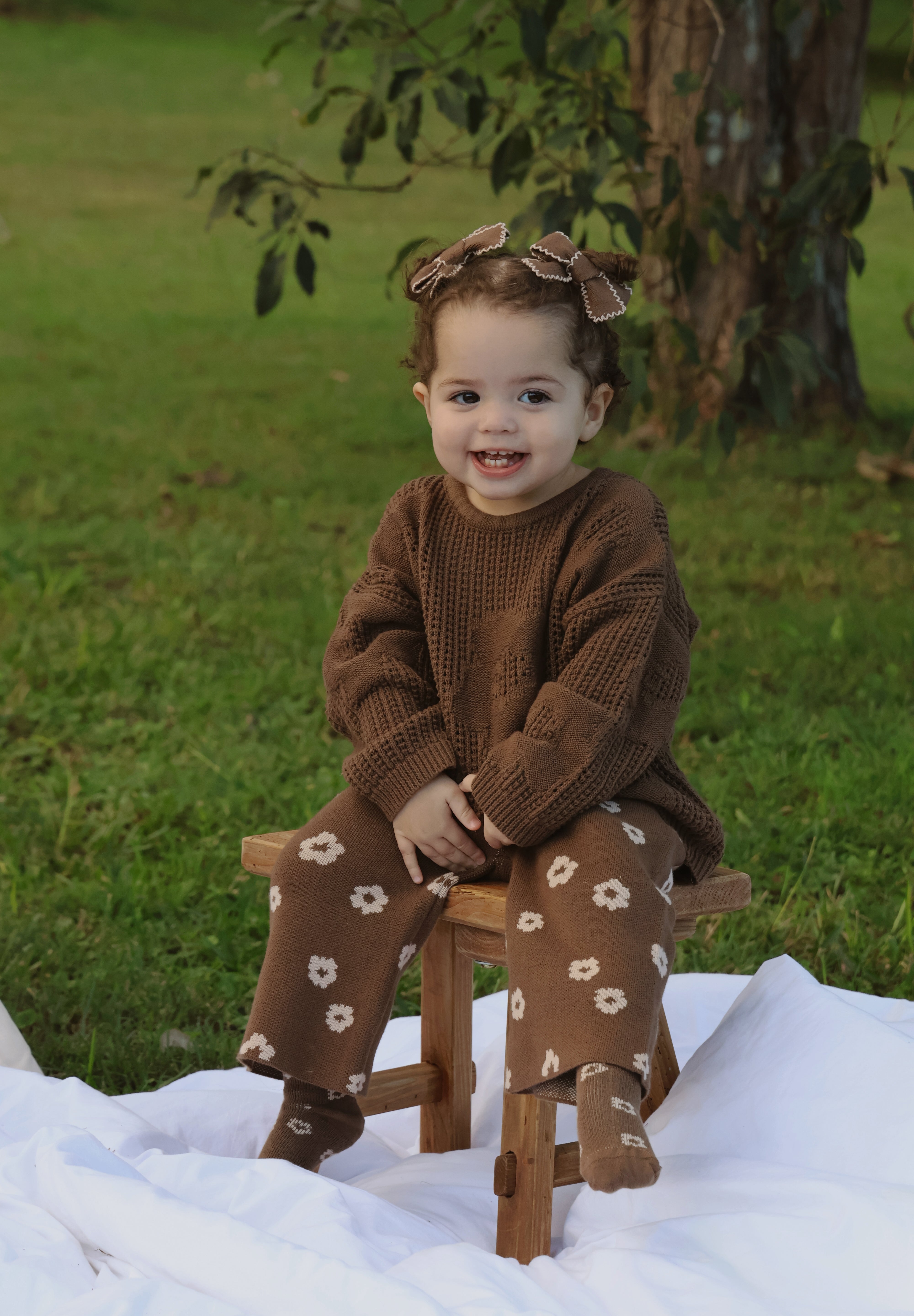 BOWS CHESTNUT LACE