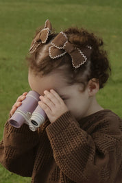 BOWS CHESTNUT LACE