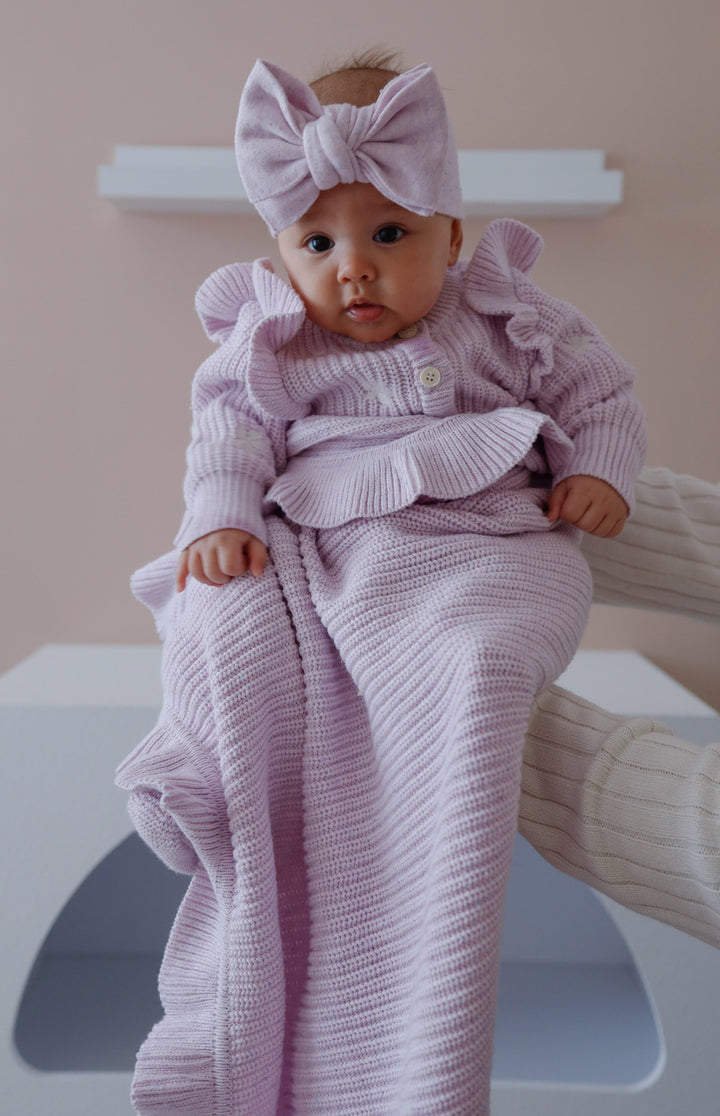 BLANKET LAVENDER FLECK FRILL