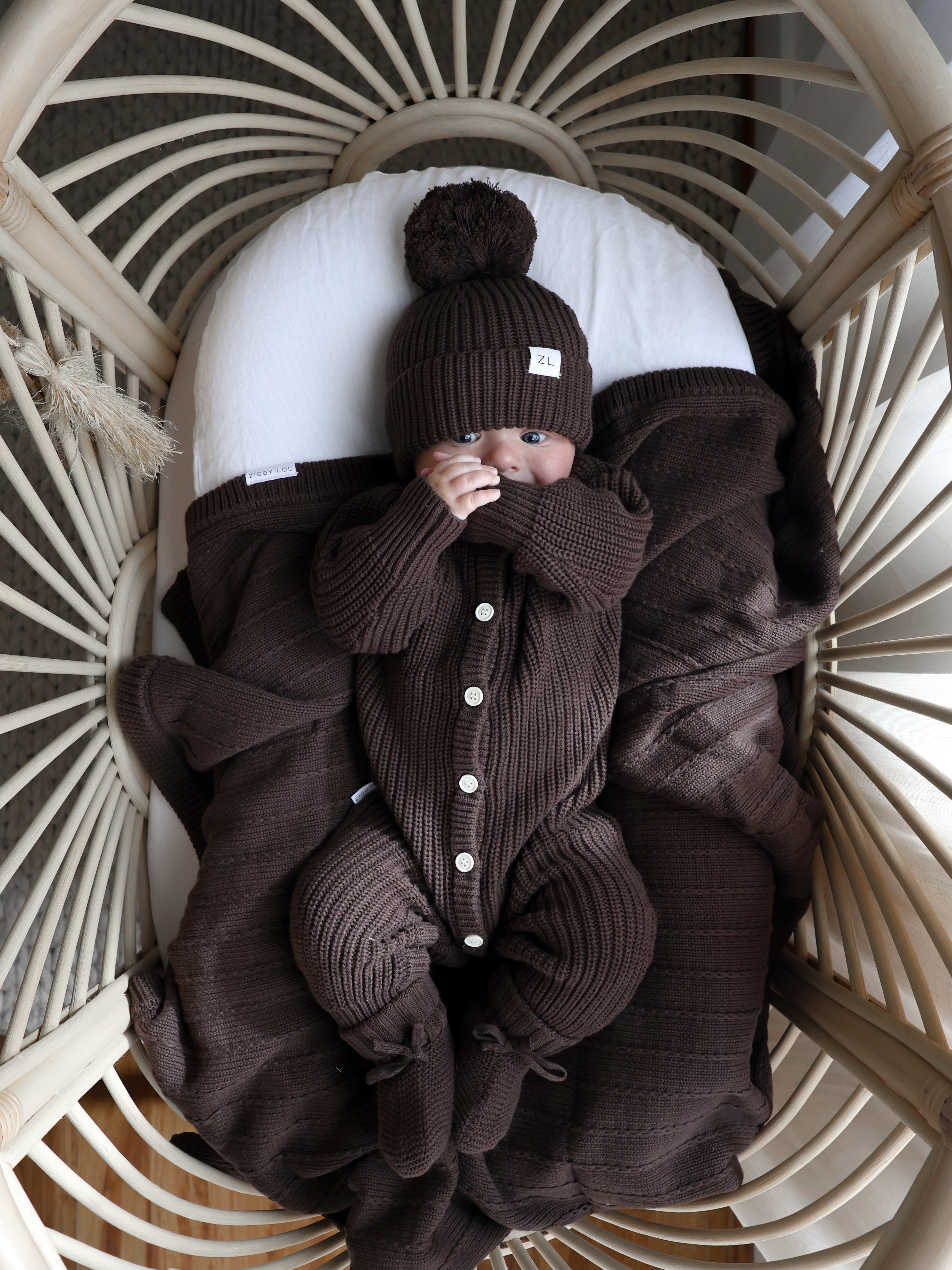 CLASSIC KNIT ROMPER ESPRESSO