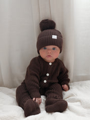 CLASSIC KNIT ROMPER ESPRESSO