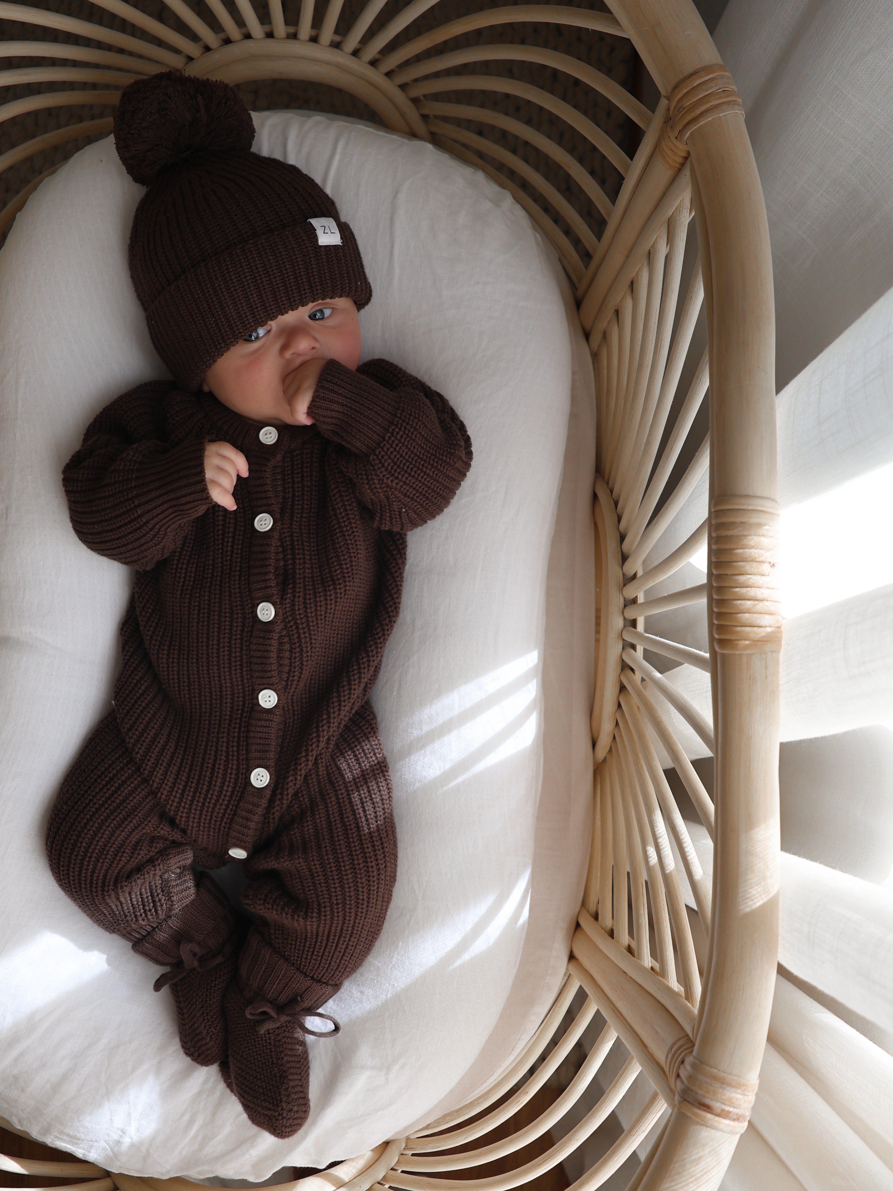 CLASSIC KNIT ROMPER ESPRESSO
