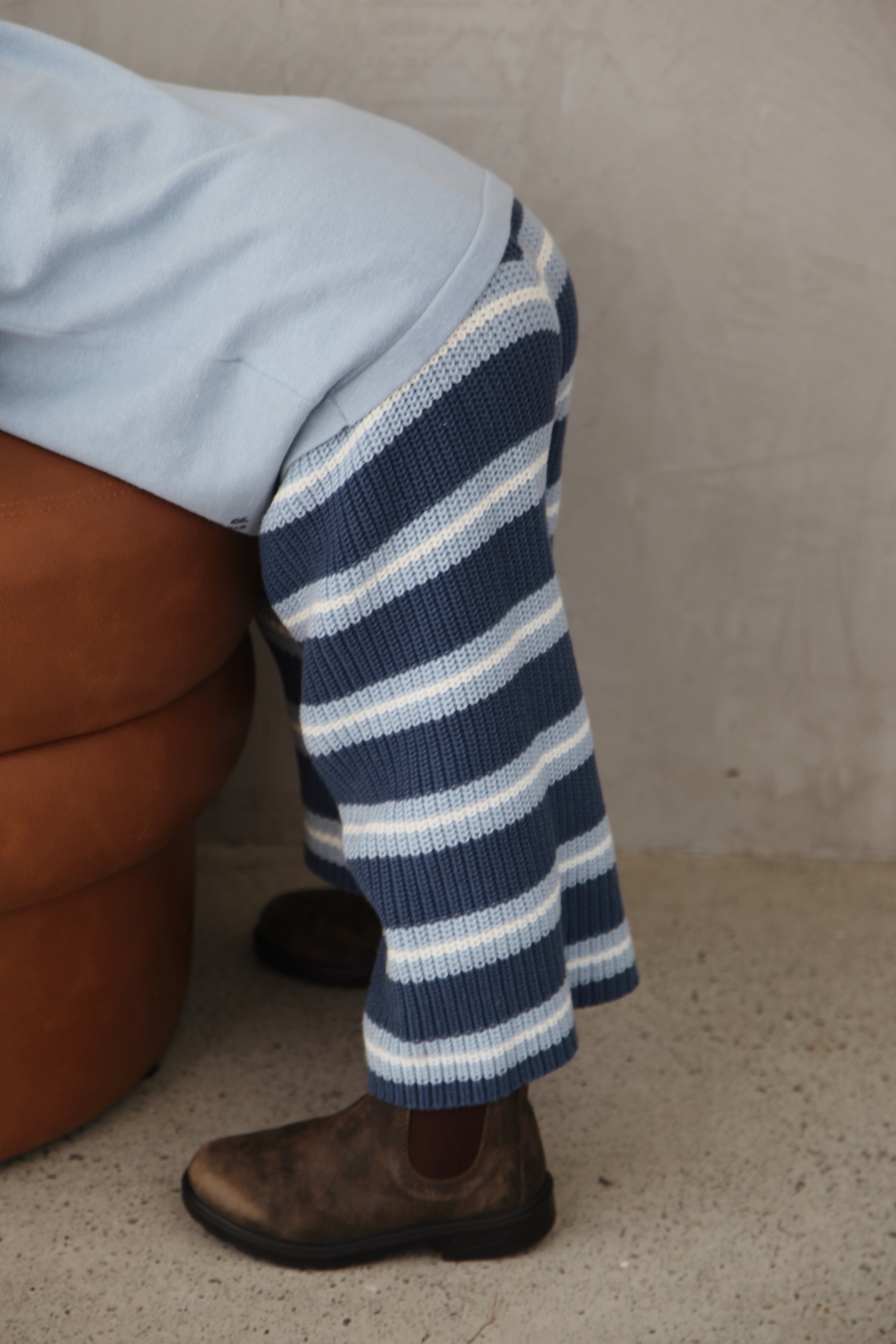 CROPPED PANTS STORM STRIPE- OG FAVES