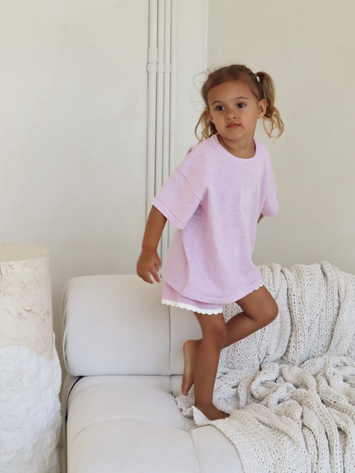 SIGNATURE TEE | LILAC FLECK (KIDS)