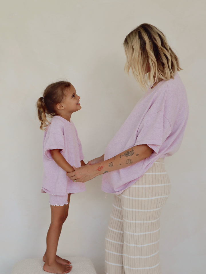 SIGNATURE TEE | LILAC FLECK (KIDS)