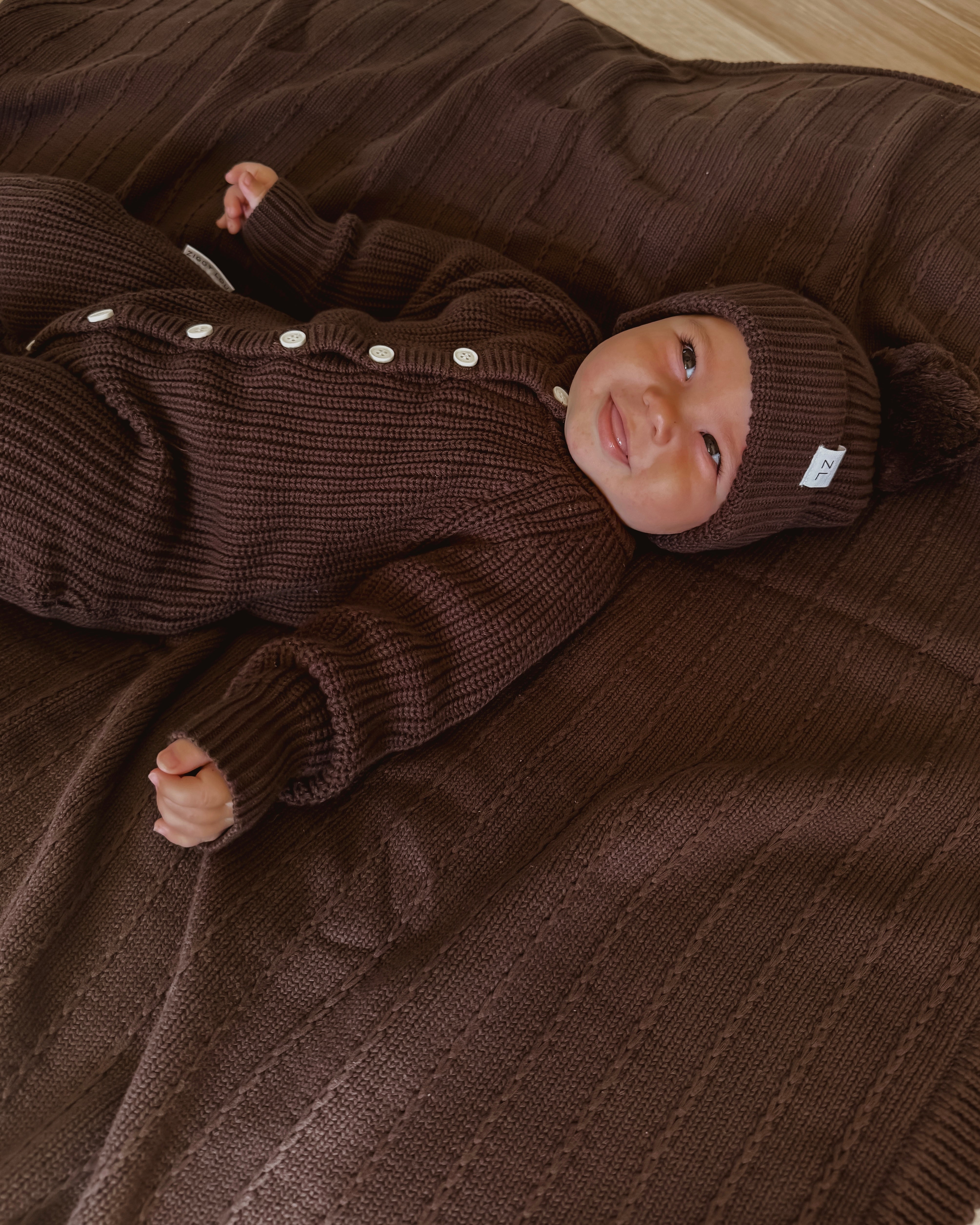 CLASSIC KNIT ROMPER ESPRESSO