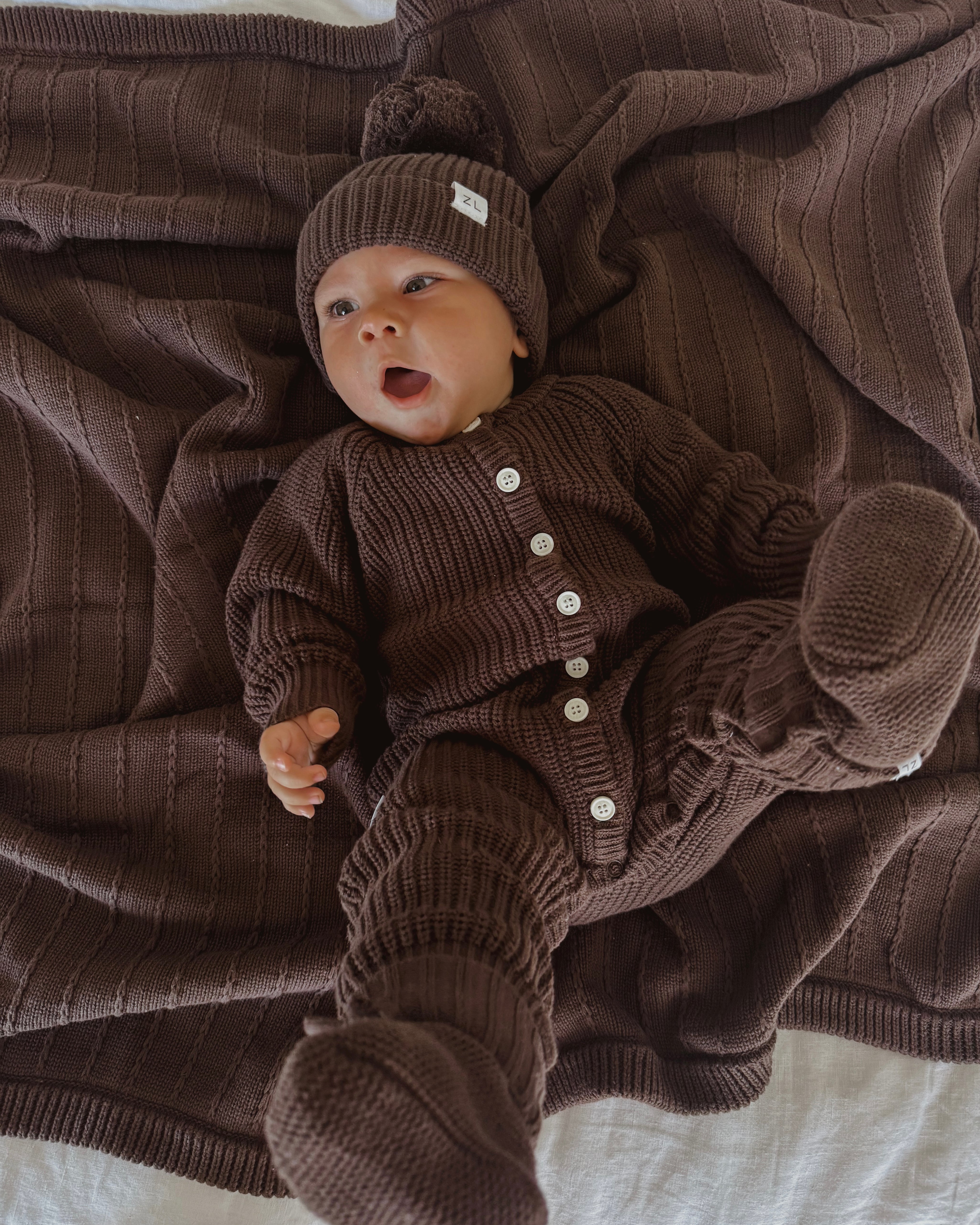 CLASSIC KNIT ROMPER ESPRESSO