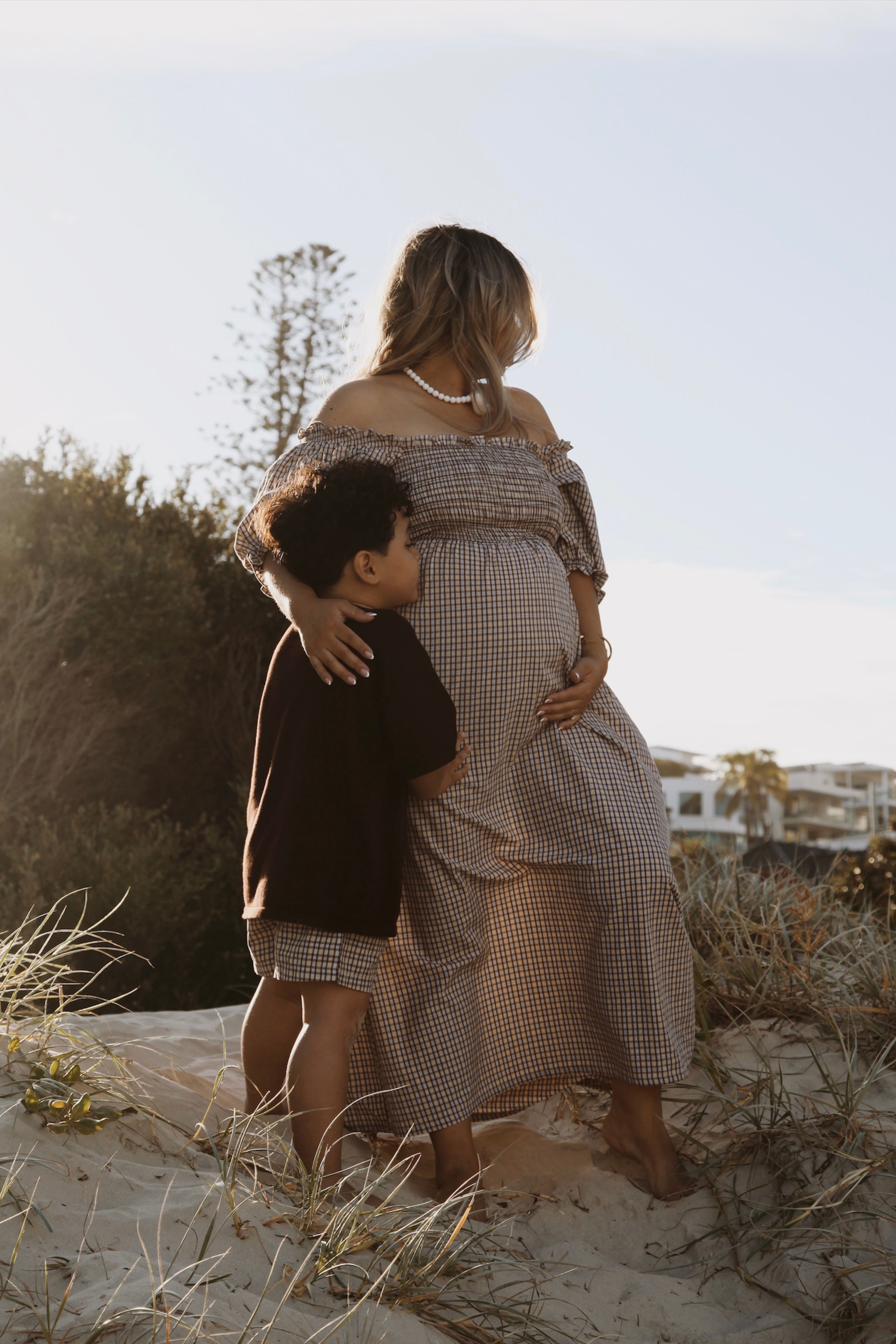 BAILEY DRESS TRUFFLE CHECK