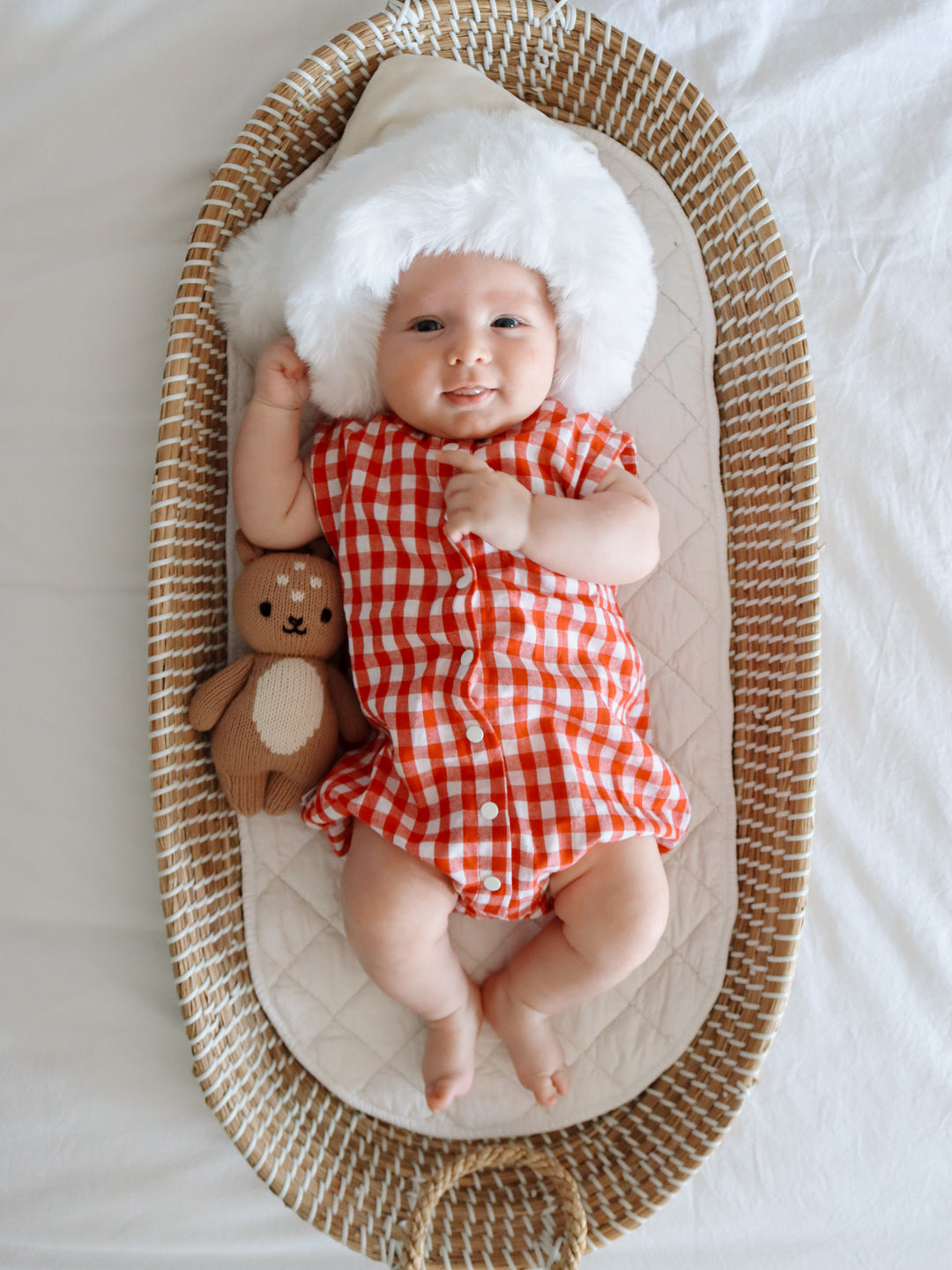 SUMMER BUBBLE ROMPER | RED GINGHAM