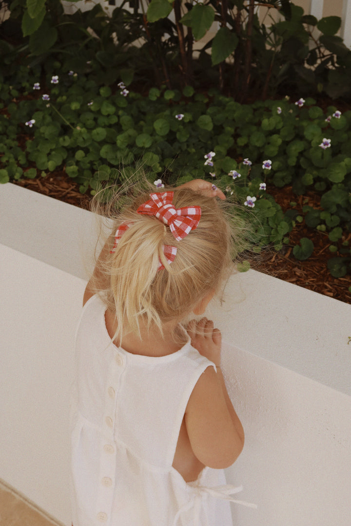 BOWS | RED GINGHAM