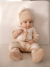 CLASSIC KNIT ROMPER GINGHAM
