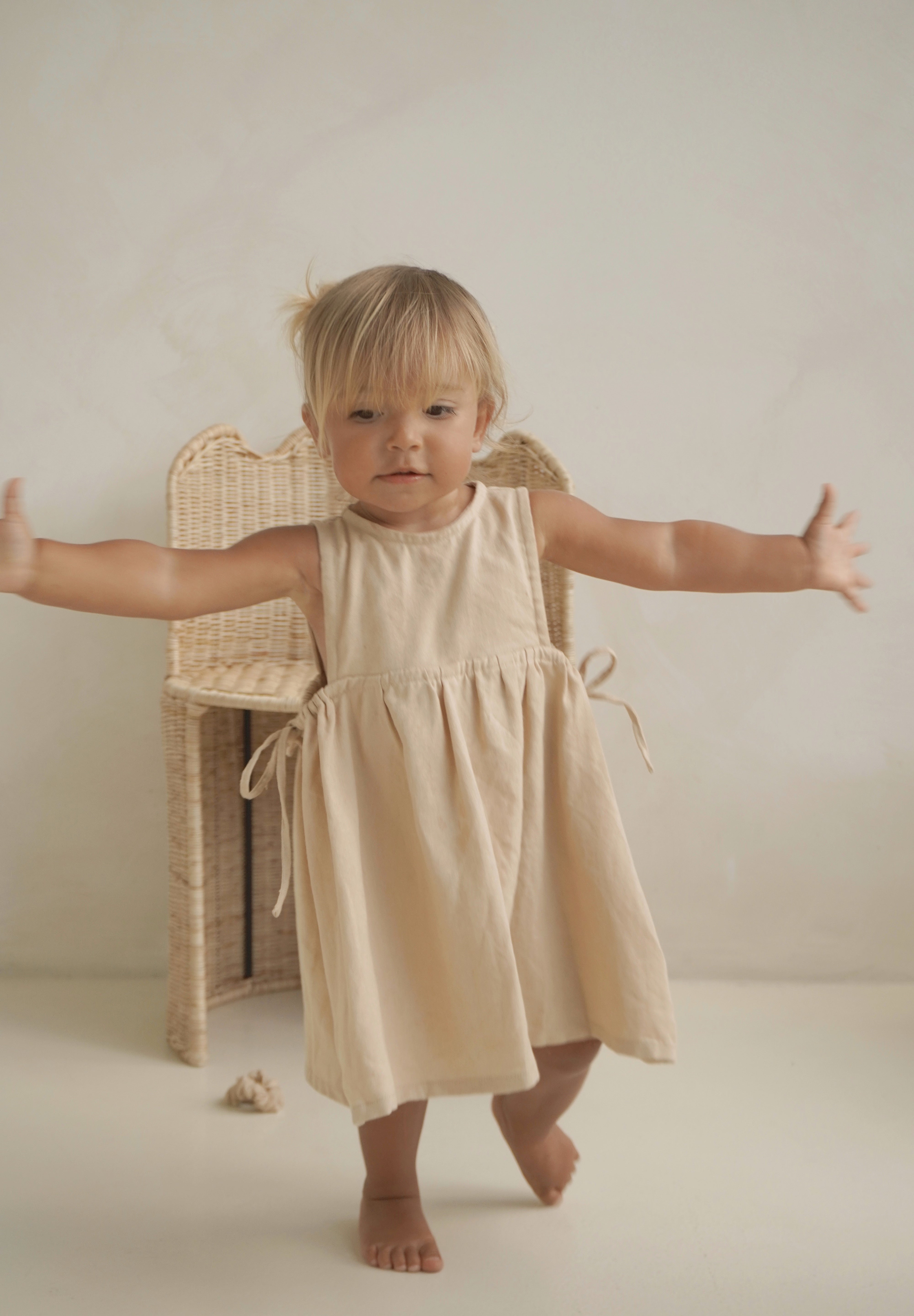 SOFIA DRESS | OATMEAL (KIDS) - LAST SIZES