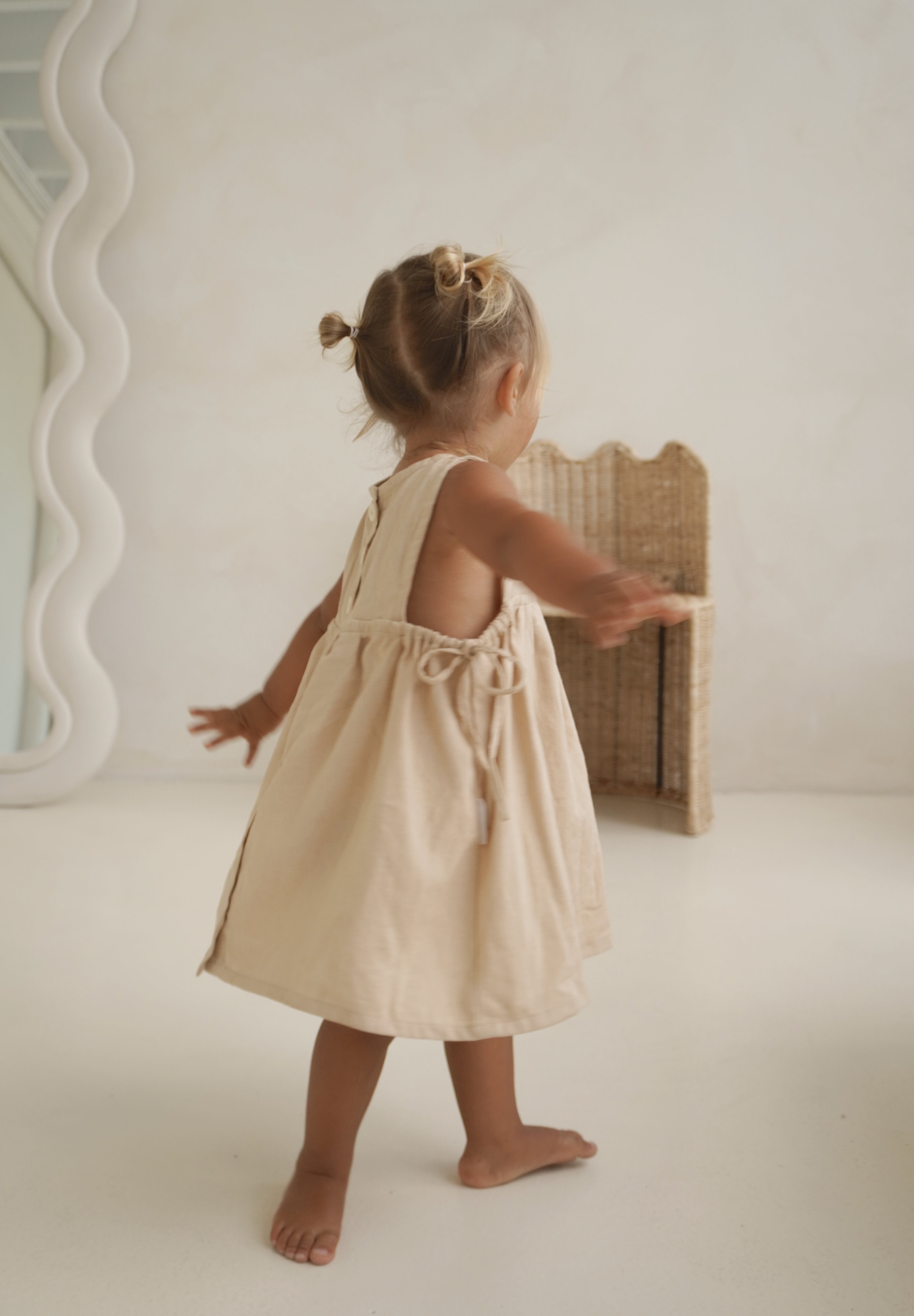 SOFIA DRESS | OATMEAL (KIDS) - LAST SIZES