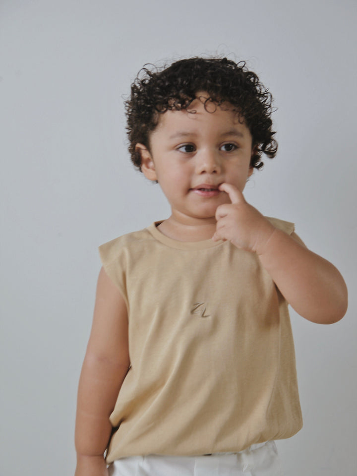 MUSCLE TEE | TAN (KIDS)