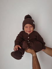 CLASSIC KNIT ROMPER ESPRESSO