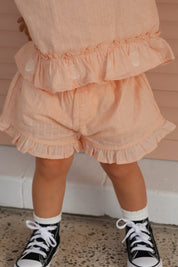 SHORTS APRICOT CHECK