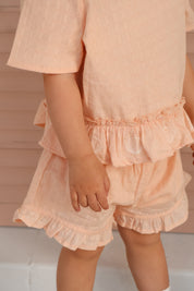 SHORTS APRICOT CHECK