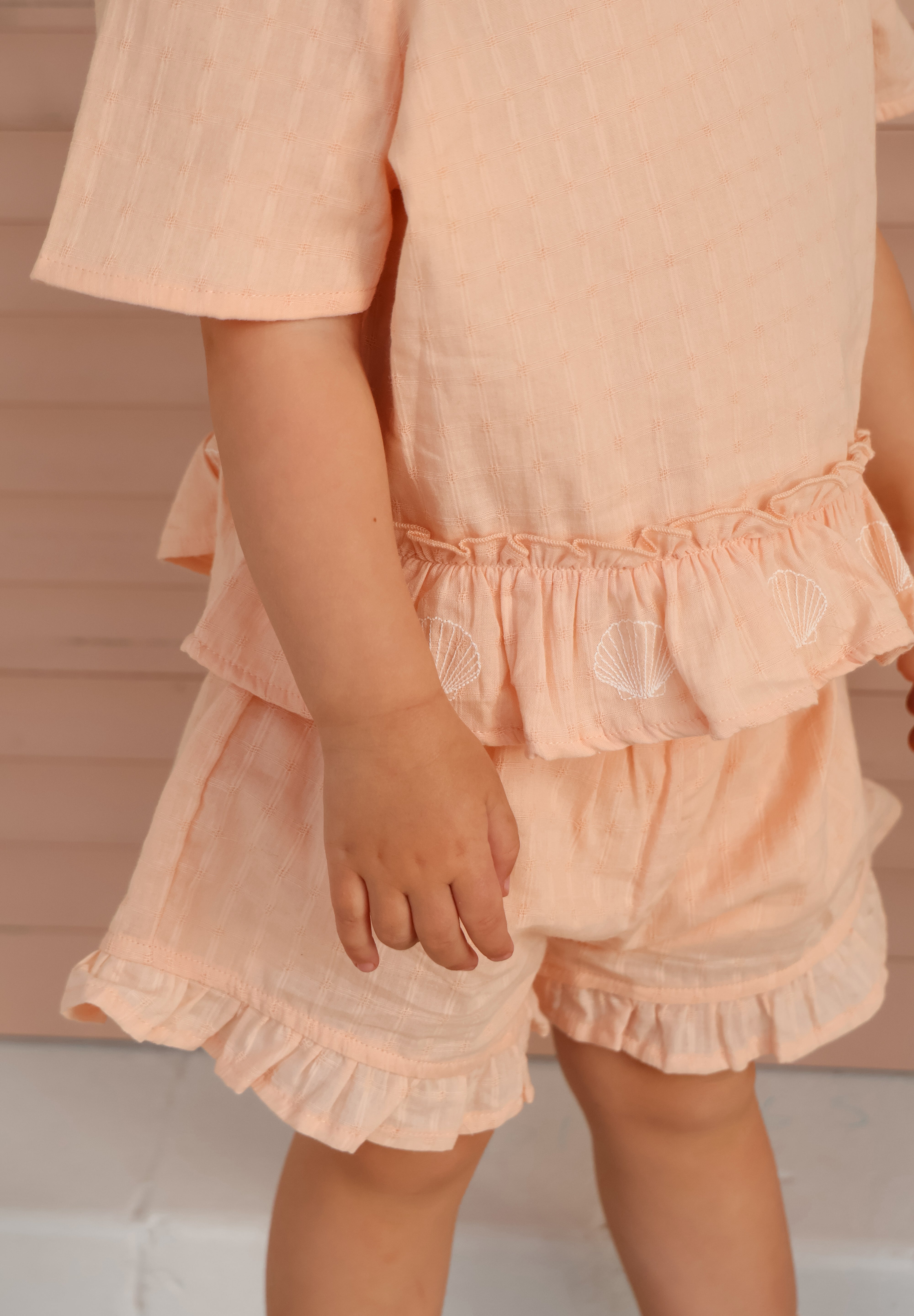 BONNIE TOP APRICOT CHECK