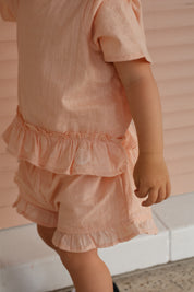 BONNIE TOP APRICOT CHECK
