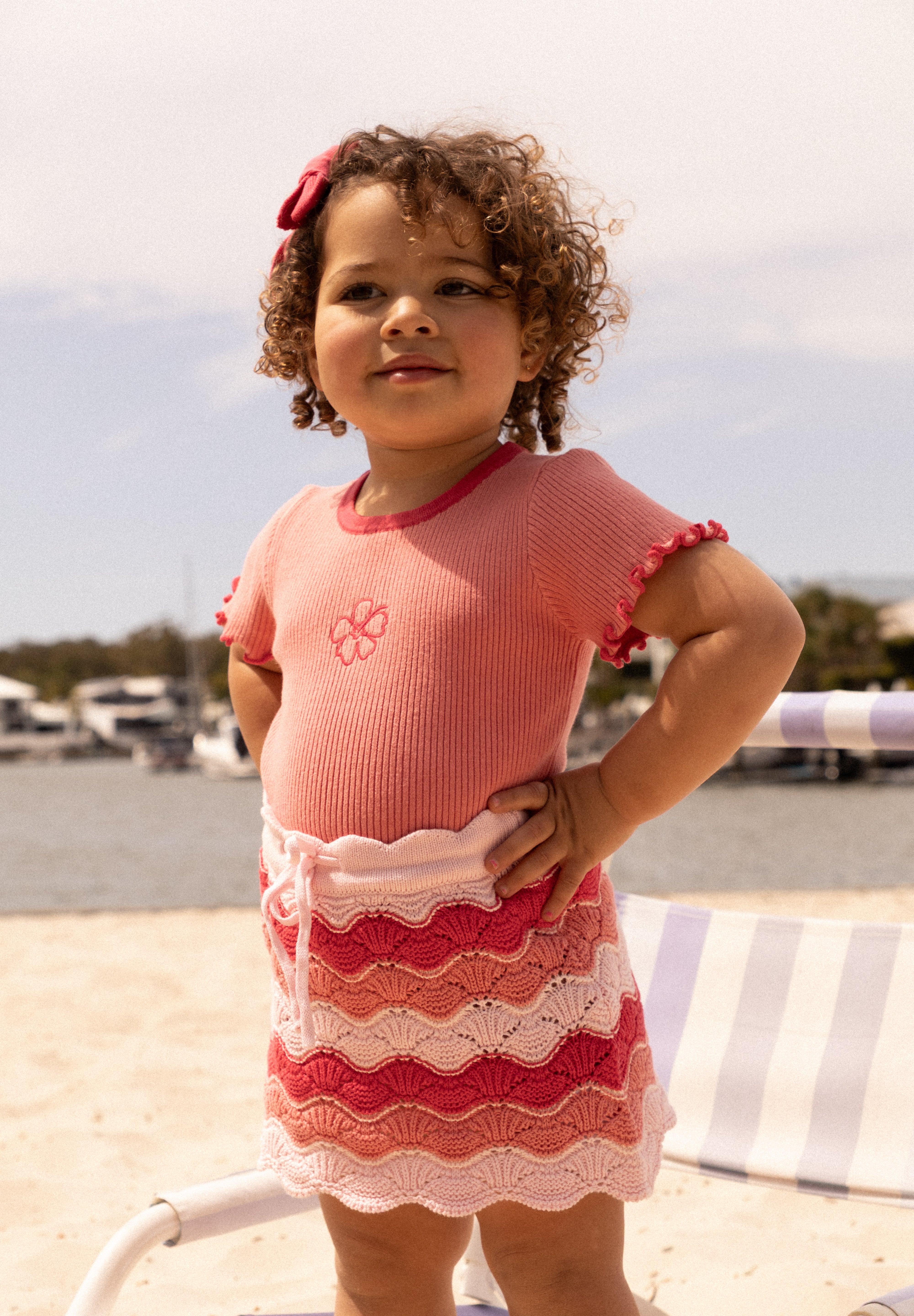 RIBBED TEE GRAPEFRUIT
