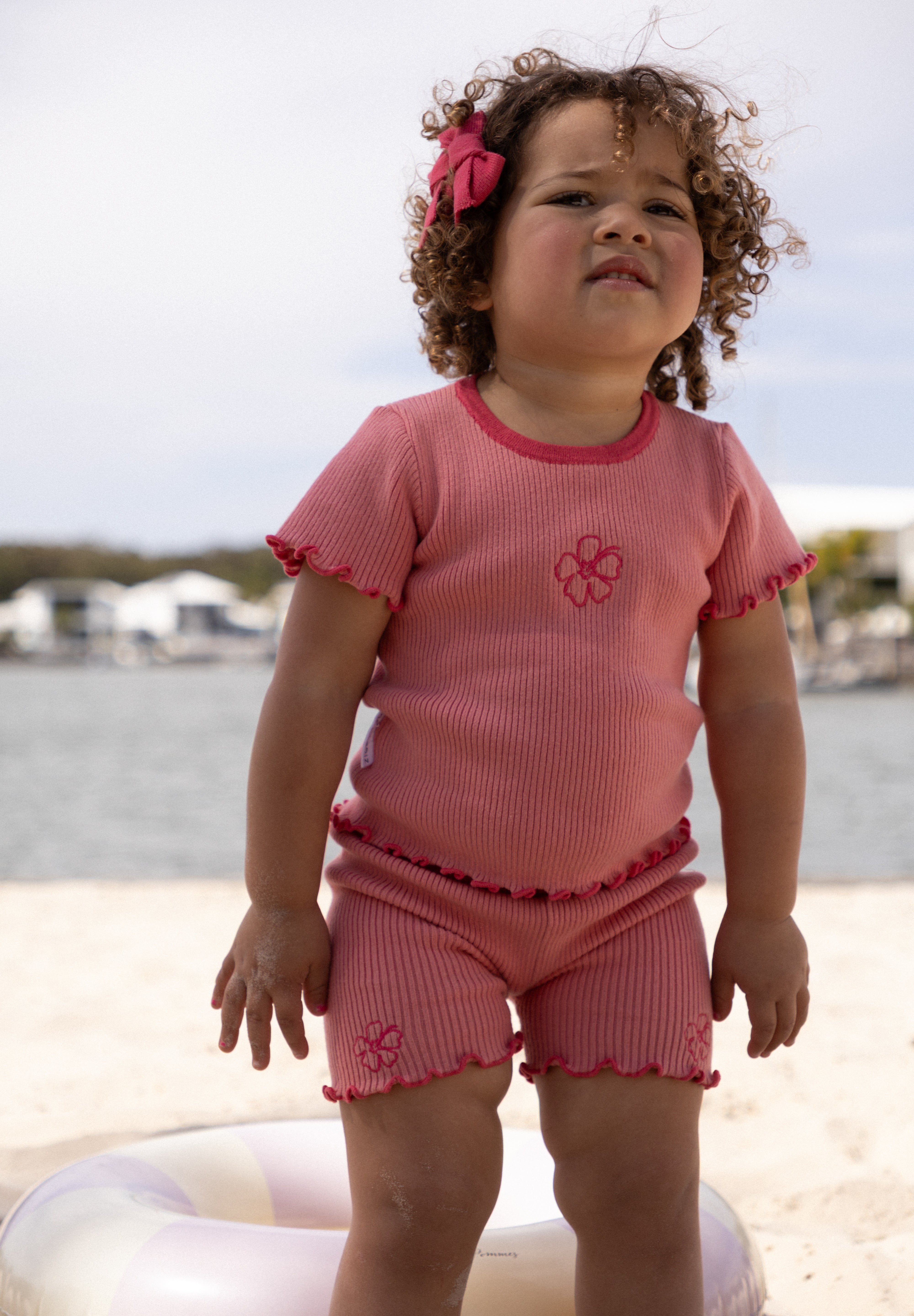 RIBBED TEE GRAPEFRUIT
