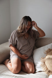 IMOGEN SHORTS TRUFFLE CHECK