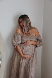 BAILEY DRESS TRUFFLE CHECK
