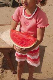 RIBBED TEE GRAPEFRUIT