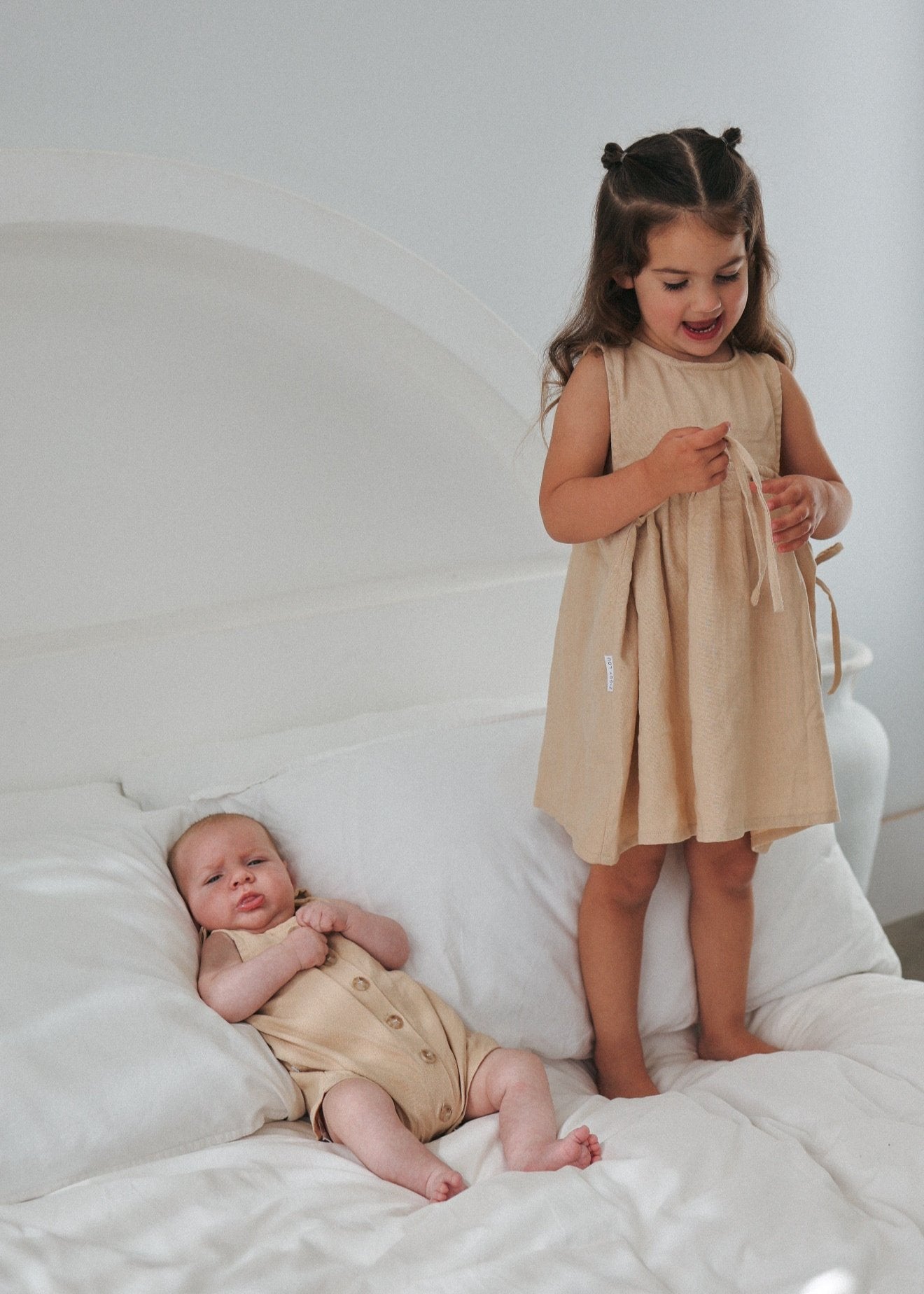 SOFIA DRESS | OATMEAL (KIDS) - LAST SIZES