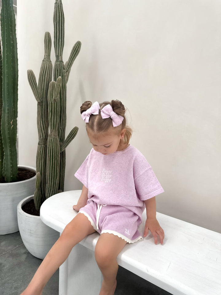 SIGNATURE TEE | LILAC FLECK (KIDS)